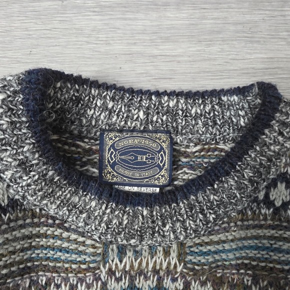 Noba 1950 Knit Sweater‎ Abstract Pattern Made in Italy XL - Picture 4 of 6